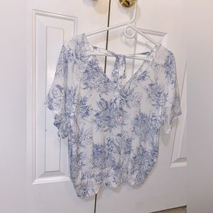Paper crane blossom blouse